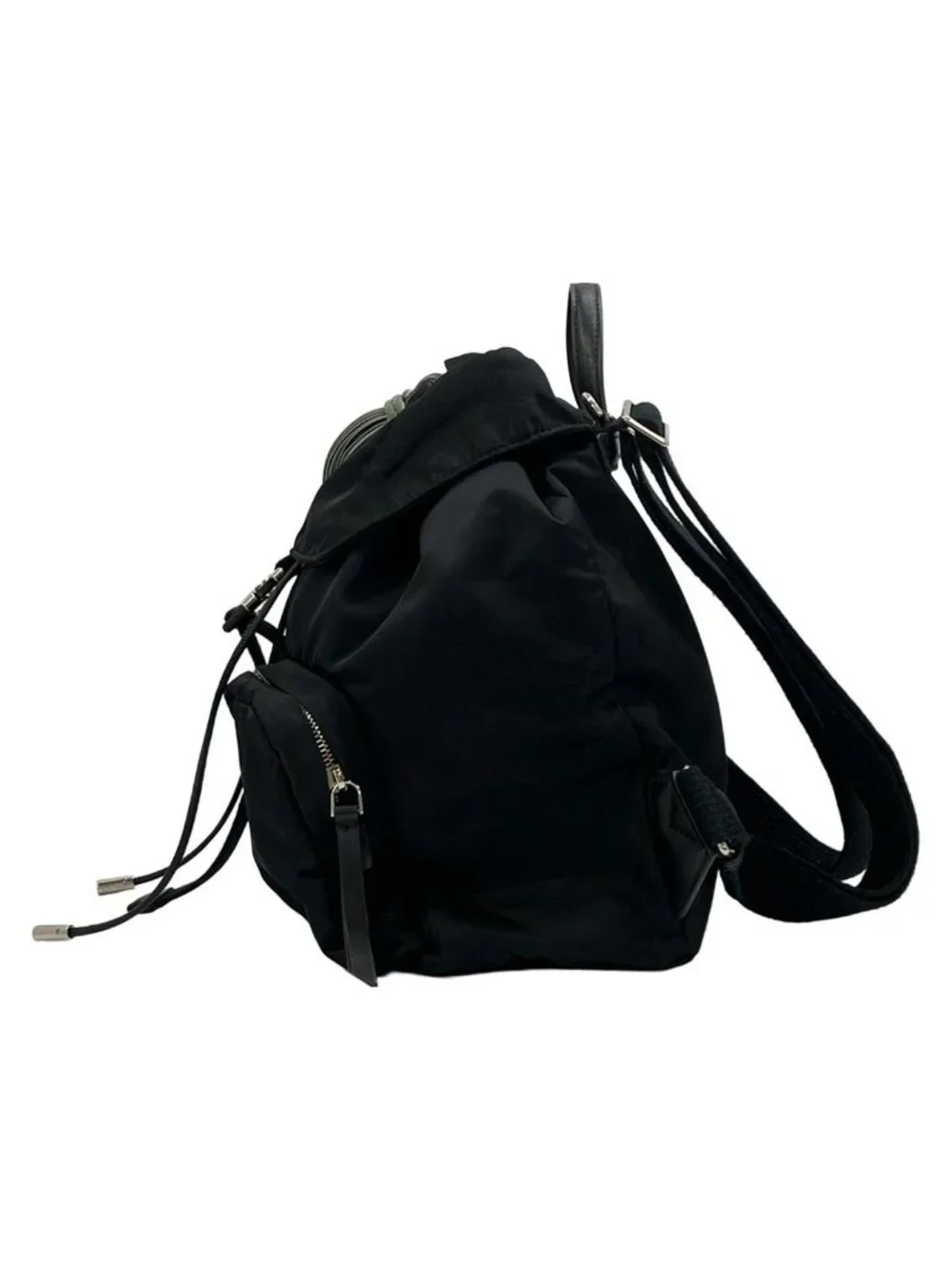 Moncler Backpack Dauphine Large Black Tassel Drawstring Leather